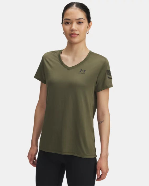 Under Armour Freedom Tech V-Neck Women's Short-Sleeve T-Shirt